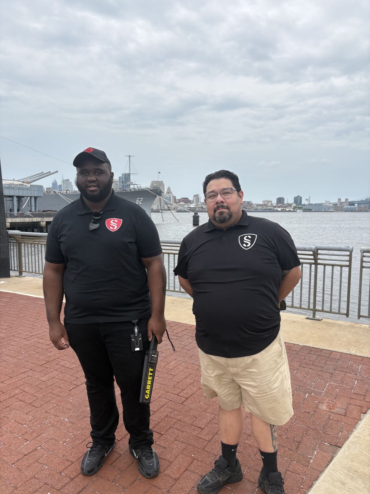 Semper Secure officers on duty at the Battleship New Jersey on the Camden waterfront